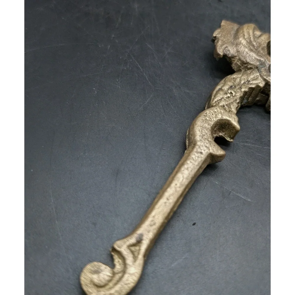 Vintage Solid Brass Rooster Head Nutcracker Ornate Griffin Bird Design Farmhouse